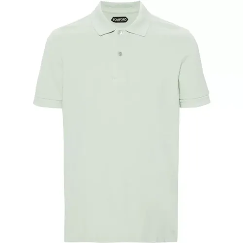 Cotton piquet polo shirt , male, Sizes: 2XL, L, 3XL, XL, M - Tom Ford - Modalova