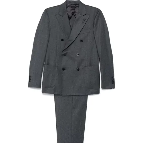 Double Breasted Wool Cashmere Suit , male, Sizes: M, XL, L, 2XL - Lardini - Modalova