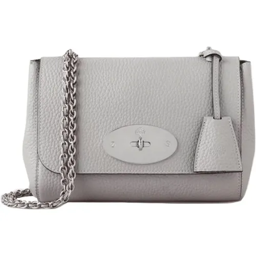 Lily Pale Grey Leather Handbag , female, Sizes: ONE SIZE - Mulberry - Modalova