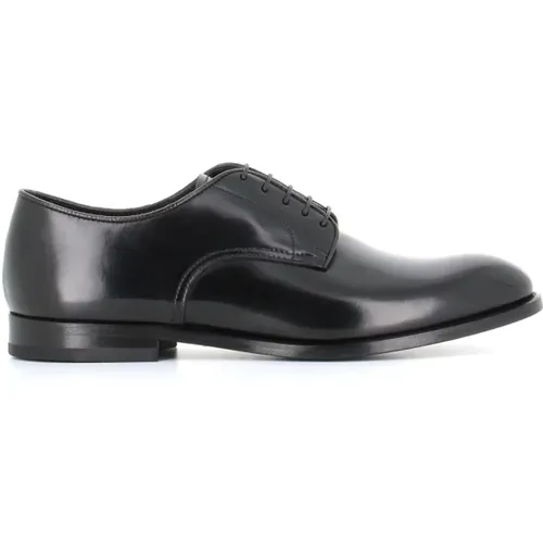 Schwarze flache Schuhe , Herren, Größe: 44 EU - Doucal's - Modalova