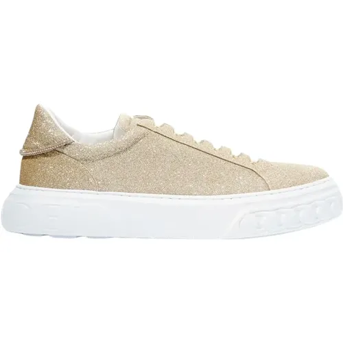 Elegante Leder-Sneakers in Gold - Casadei - Modalova