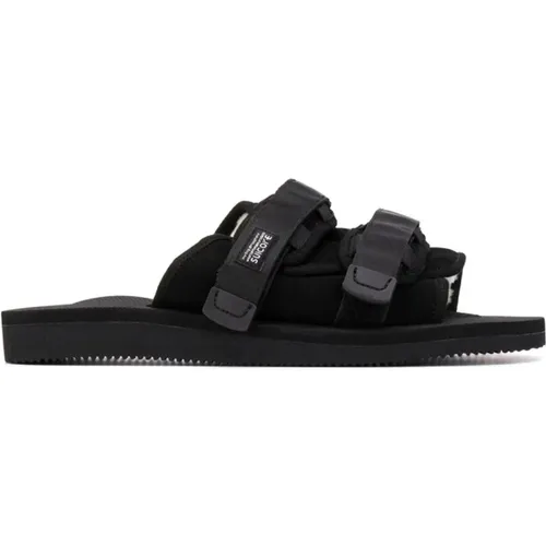 Schwarze Ledersandalen Slides - Suicoke - Modalova