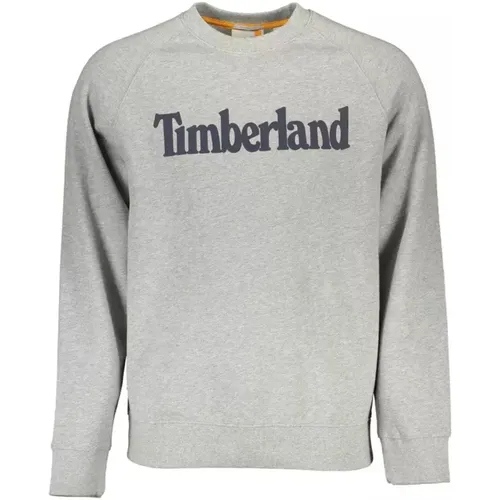 Stylischer Logo-Print Baumwollpullover , Herren, Größe: XL - Timberland - Modalova