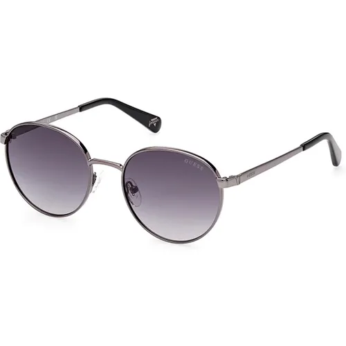 Stilvolle Dunkle Nickel Sonnenbrille , unisex, Größe: 52 MM - Guess - Modalova