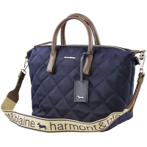 Synthetische Einkaufstasche mit Reißverschluss und abnehmbarem Riemen , Damen, Größe: ONE Size - Harmont & Blaine - Modalova