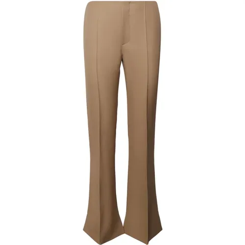 Slim Tailored Trousers with Perforated Hem , female, Sizes: S, XS - Chloé - Modalova