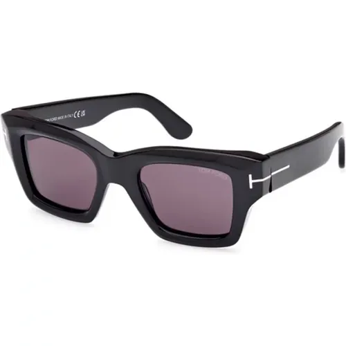 Stilvolle Schwarze Sonnenbrille Rauchgläser - Tom Ford - Modalova