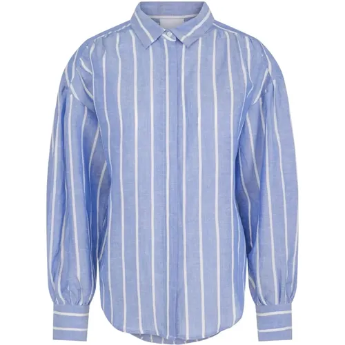 Striped Linen Tencel Shirt , female, Sizes: M, S - One & Other - Modalova