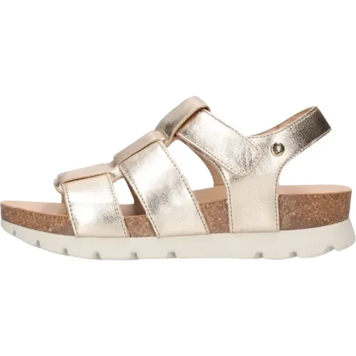 Goldene Ledersandalen Sammy , Damen, Größe: 41 EU - Panama Jack - Modalova