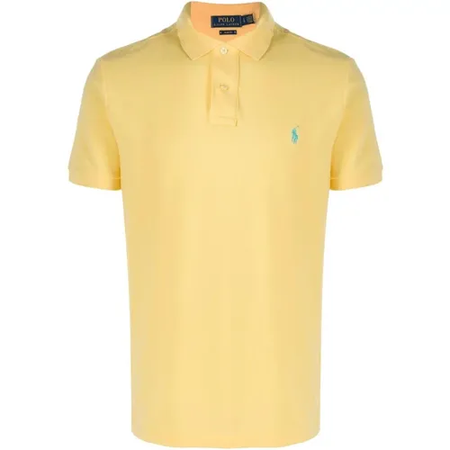 Slim Fit Poloshirt mit gesticktem Logo , Herren, Größe: L - Ralph Lauren - Modalova