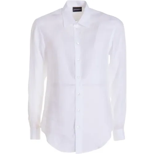 Clic Linen Shirt for Men , male, Sizes: L, 2XL, XS - Emporio Armani - Modalova