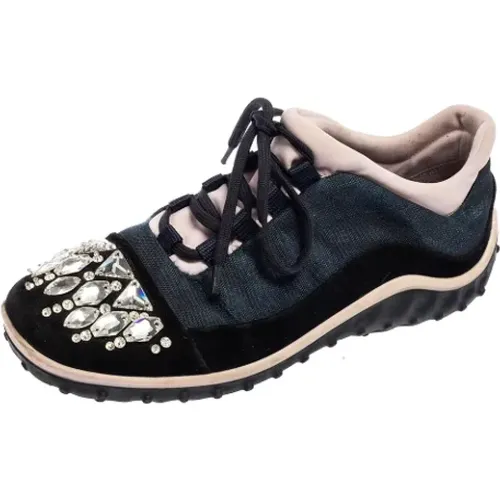 Pre-owned Fabric sneakers , female, Sizes: 4 UK - Miu Miu Pre-owned - Modalova