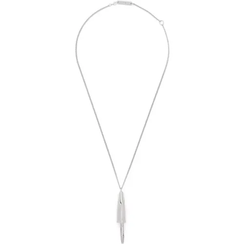 Silver Pen Cap Pendant Necklace , male, Sizes: ONE SIZE - Ambush - Modalova