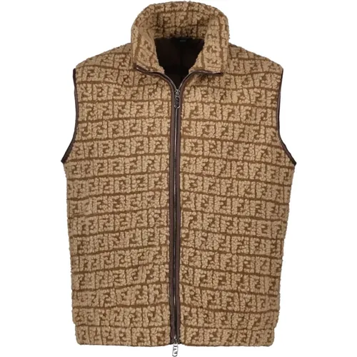 Sleeveless High Neck Wool Vest , male, Sizes: M - Fendi - Modalova