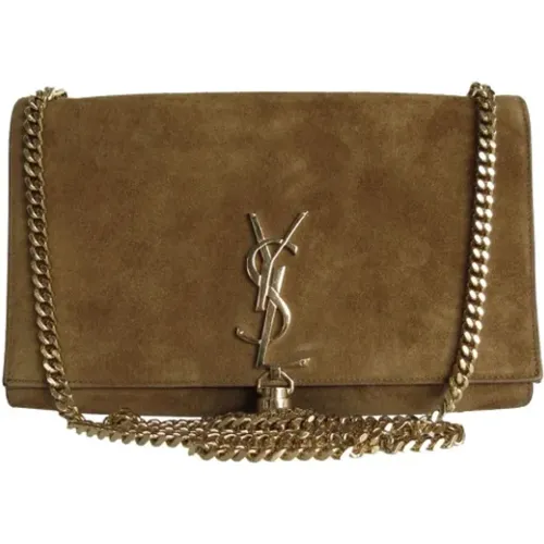 Pre-owned Suede shoulder-bags , female, Sizes: ONE SIZE - Yves Saint Laurent Vintage - Modalova