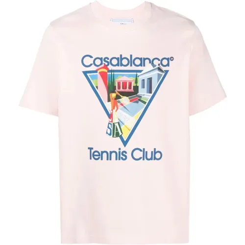 Graphic-print Tennis Club T-shirt , male, Sizes: XL - Casablanca - Modalova