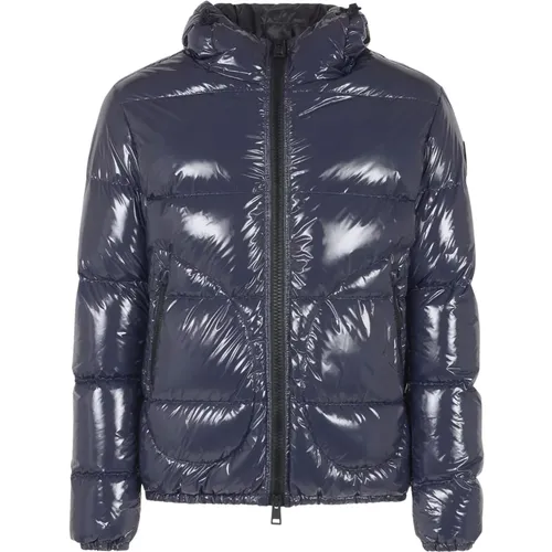 Blaue Piumino Jacke , Herren, Größe: M - Herno - Modalova