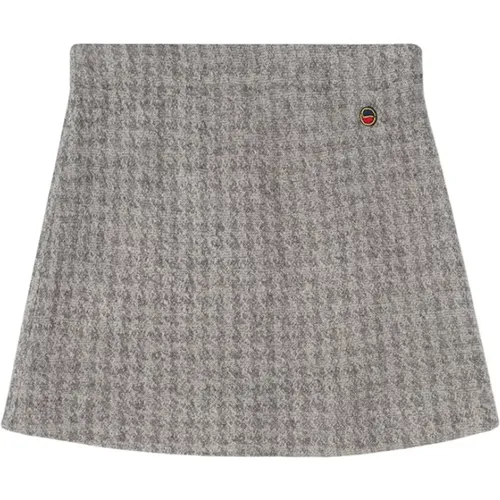 Bessie Dogtooth Skirt Grey Melange , female, Sizes: 2XL, M, L, S, XL - Busnel - Modalova