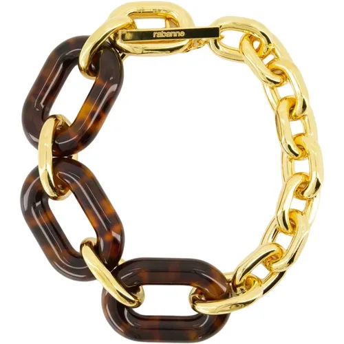 XL Link Necklace Tortoiseshell Print , female, Sizes: ONE SIZE - Paco Rabanne - Modalova