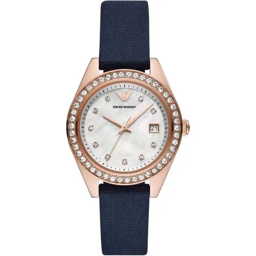 Rose Gold Womens Watch Contemporary Style , female, Sizes: ONE SIZE - Emporio Armani - Modalova