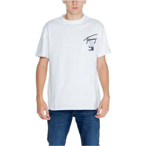 Weiß Bedrucktes Langarm T-Shirt Herren - Tommy Hilfiger - Modalova