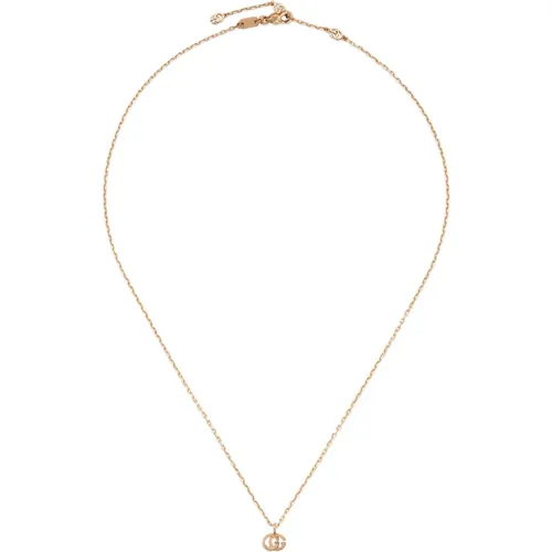 Ybb687118001 - 750 Gold - Halskette mit GG-Anhänger in 18kt Roségold - Gucci - Modalova