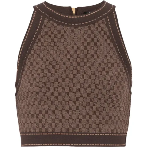 Jacquard-Top mit Mini-Monogramm , Damen, Größe: L - Balmain - Modalova