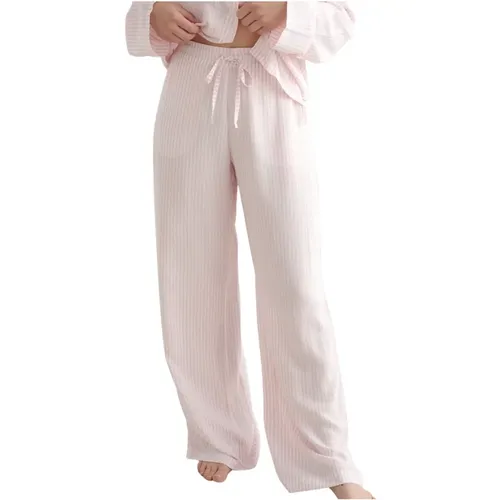 Winter Bloom Stripe Pyjama Pants , Damen, Größe: M - Aim'n - Modalova