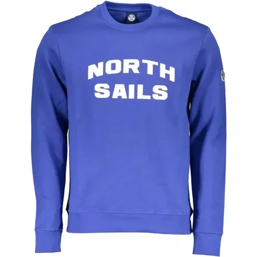 Blauer Rundhals-Sweatshirt , Herren, Größe: S - North Sails - Modalova