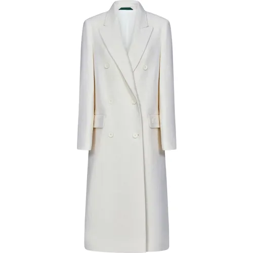 Wool Double-Breasted Coat , female, Sizes: XS, S - Lacoste - Modalova