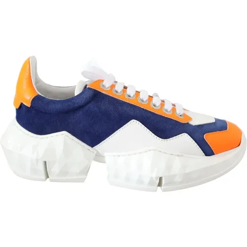 Electric Elegance Leather Mix Sneakers , female, Sizes: 3 1/2 UK, 3 UK, 4 UK - Jimmy Choo - Modalova