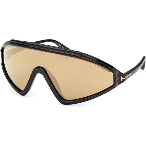 Klassische Braune Verspiegelte Sonnenbrille , unisex, Größe: ONE Size - Tom Ford - Modalova