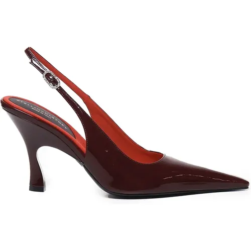 Bordeaux Lackleder Geometrischer Absatz Pumps - Stella Mccartney - Modalova