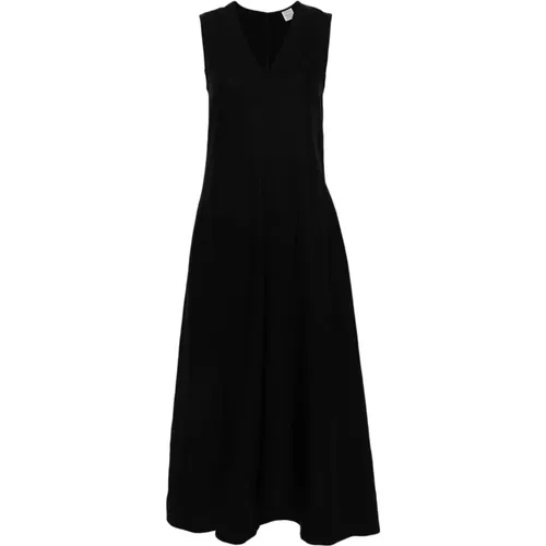 Fluid V-Neck Dress , female, Sizes: M - TotêMe - Modalova