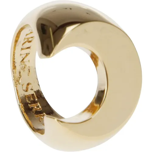 Goldbeschichteter Ring , Damen, Größe: 48 MM - Marine Serre - Modalova