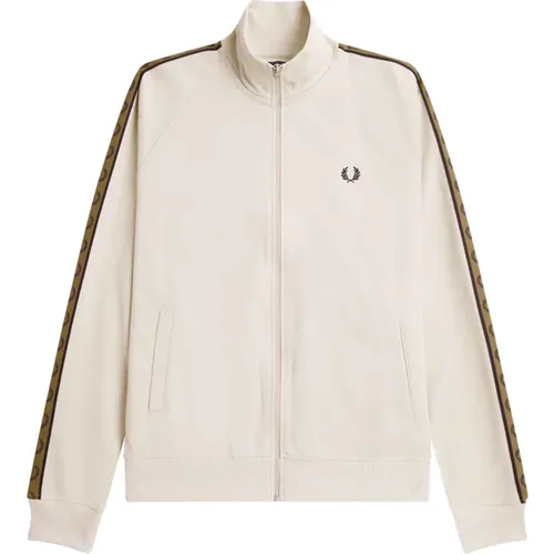 Contrast Taped Track Jacket , male, Sizes: L - Fred Perry - Modalova