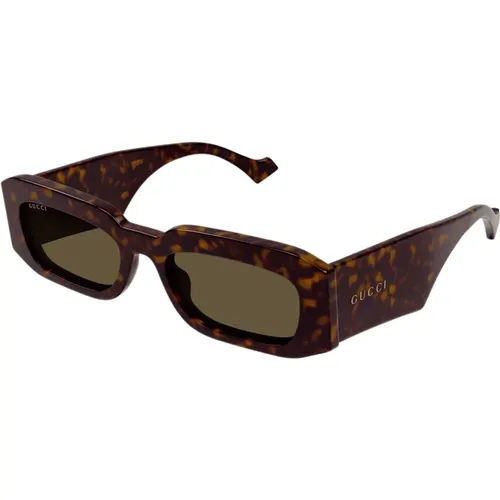 Chunky Havana Sunglasses , female, Sizes: 54 MM - Gucci - Modalova