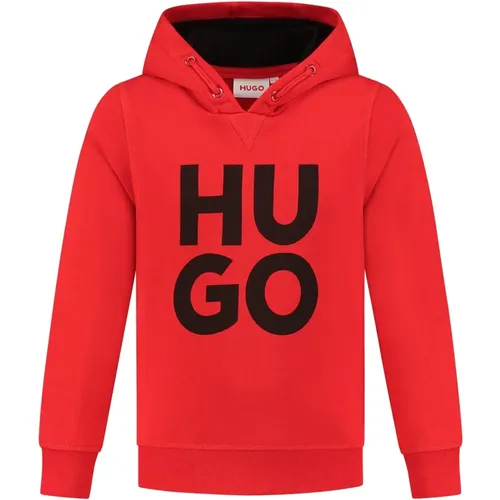 Roter Logo-Sweatshirt für Jungen - Hugo Boss - Modalova