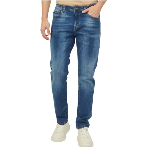 Slim Fit Basic 5-Pocket Jeans , male, Sizes: W36, W33, W30, W40, W34, W31, W32, W38 - YES ZEE - Modalova