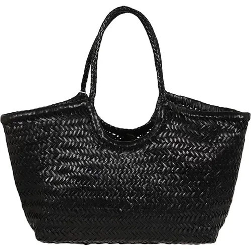 Shopper Bag with Woven Design , female, Sizes: ONE SIZE - Dragon Diffusion - Modalova