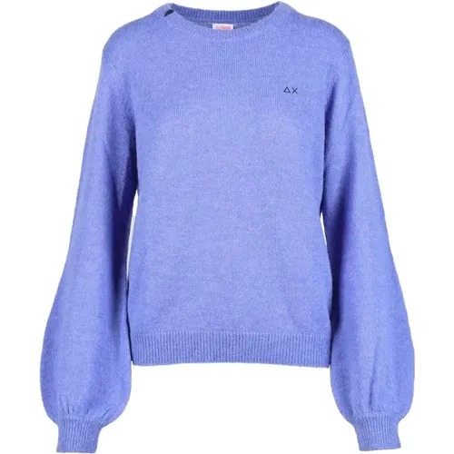 Wollmischung Alpaka Pullover , Damen, Größe: L - Sun68 - Modalova