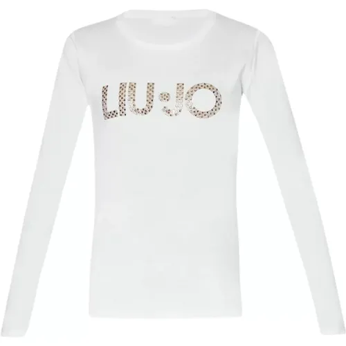 Casual Baumwoll T-Shirt , Damen, Größe: L - Liu Jo - Modalova