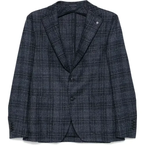 Tweed Check Jacket , male, Sizes: 2XL, XL, L, M - Tagliatore - Modalova