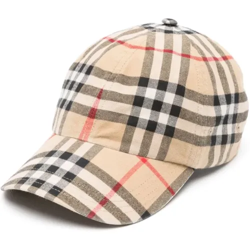Cotton Hats with Adjustable Closure , male, Sizes: S - Burberry - Modalova