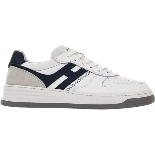 Sneakers with navy detail , male, Sizes: 7 1/2 UK - Hogan - Modalova