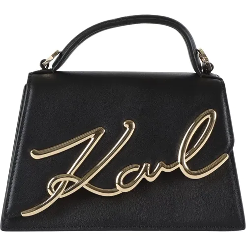Leather Handbag K/Signature 2.0 SM , female, Sizes: ONE SIZE - Karl Lagerfeld - Modalova