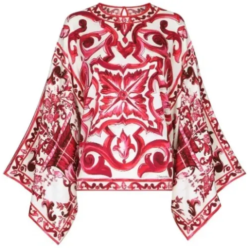 Majolika-Print Seidenbluse - Dolce & Gabbana - Modalova