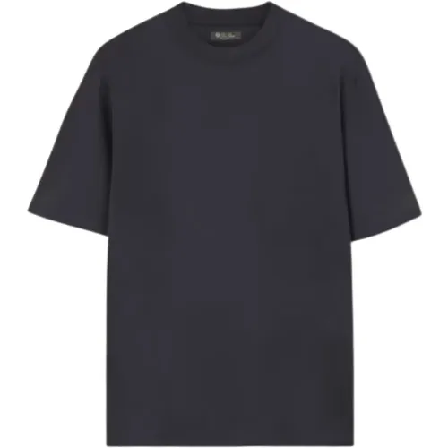 Weiches Blaues Baumwoll T-shirt - Loro Piana - Modalova