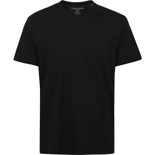 Noir T-Shirt , male, Sizes: S - majestic filatures - Modalova