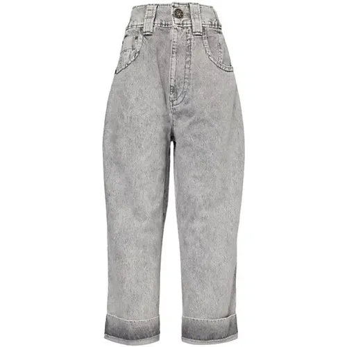Baumwoll Baby Jeans in Grau , Damen, Größe: W28 - Vaquera - Modalova